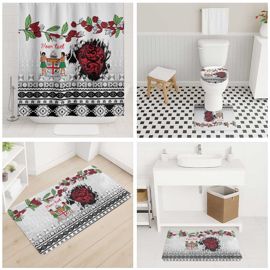Fiji Heart Tribal Personalised Bathroom Set Polynesian Patterns