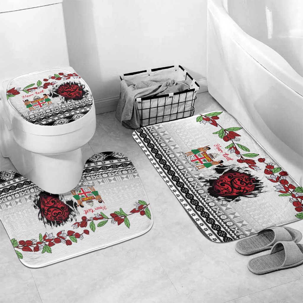 Fiji Heart Tribal Personalised Bathroom Set Polynesian Patterns