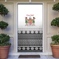 Fiji Heart Tribal Personalised Door Cover Polynesian Patterns