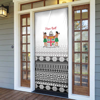 Fiji Heart Tribal Personalised Door Cover Polynesian Patterns