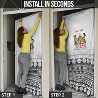 Fiji Heart Tribal Personalised Door Cover Polynesian Patterns
