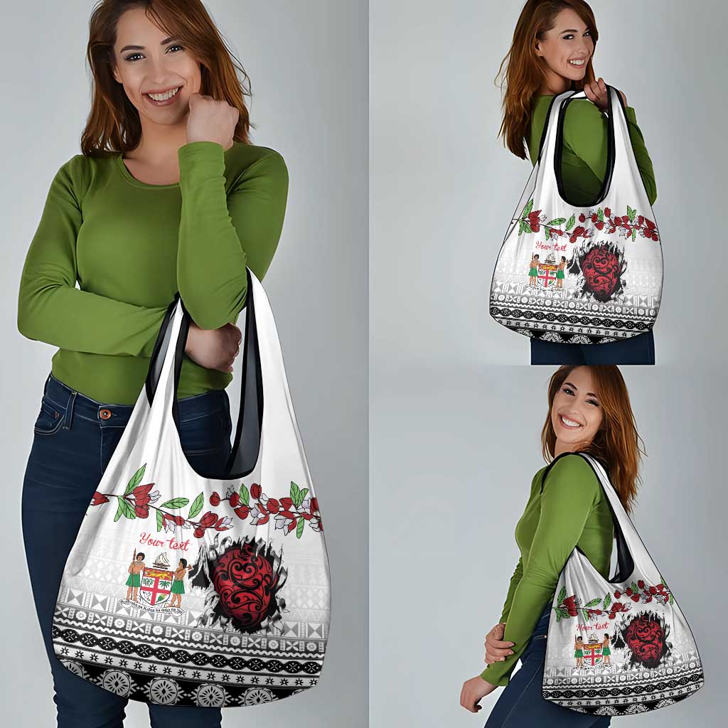 Fiji Heart Tribal Personalised Grocery Bag Polynesian Patterns