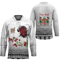 Fiji Heart Tribal Personalised Hockey Jersey Polynesian Patterns