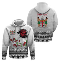 Fiji Heart Tribal Personalised Hoodie Polynesian Patterns