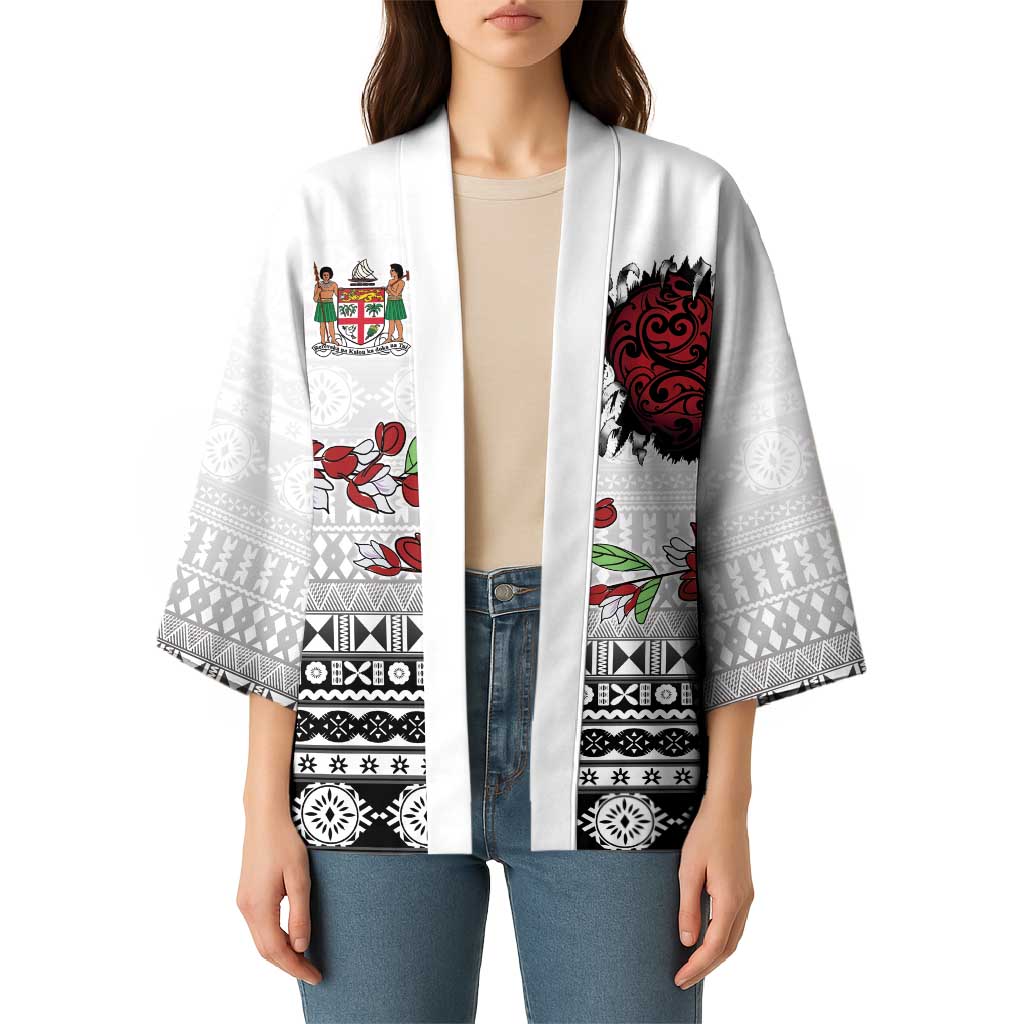 Fiji Heart Tribal Personalised Kimono Polynesian Patterns