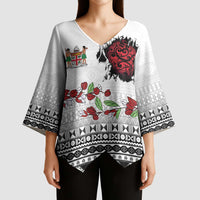 Fiji Heart Tribal Personalised Kimono Sleeve Blouse Polynesian Patterns