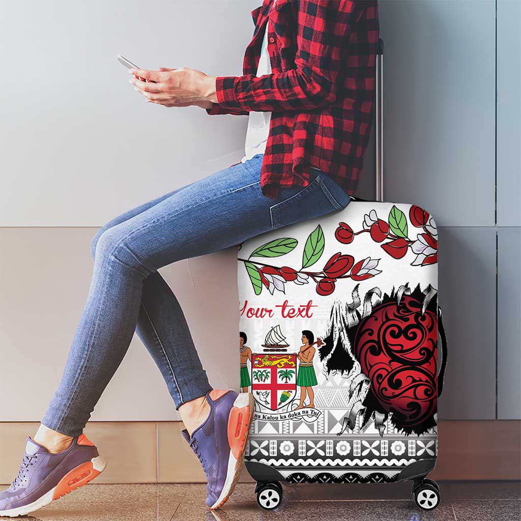 Fiji Heart Tribal Personalised Luggage Cover Polynesian Patterns