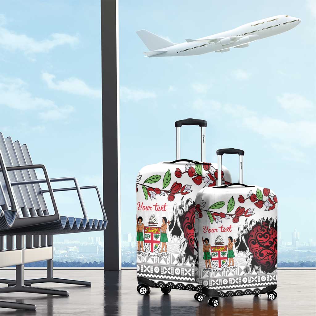Fiji Heart Tribal Personalised Luggage Cover Polynesian Patterns