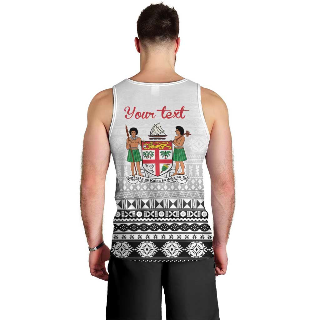 Fiji Heart Tribal Personalised Men Tank Top Polynesian Patterns