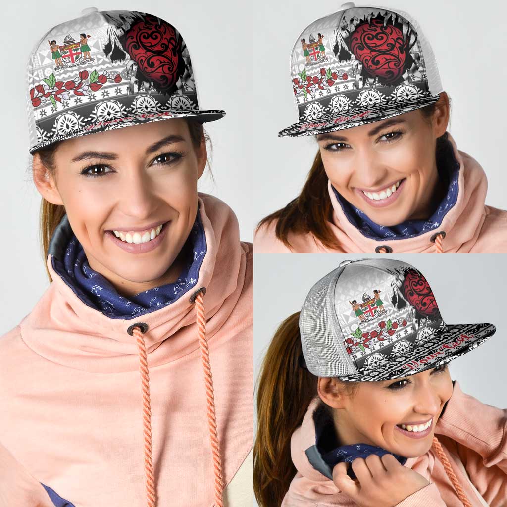 Fiji Heart Tribal Personalised Mesh Trucker Cap Polynesian Patterns