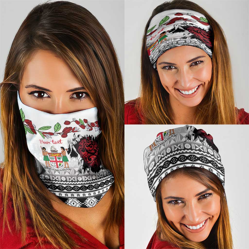 Fiji Heart Tribal Personalised Neck Gaiter Polynesian Patterns