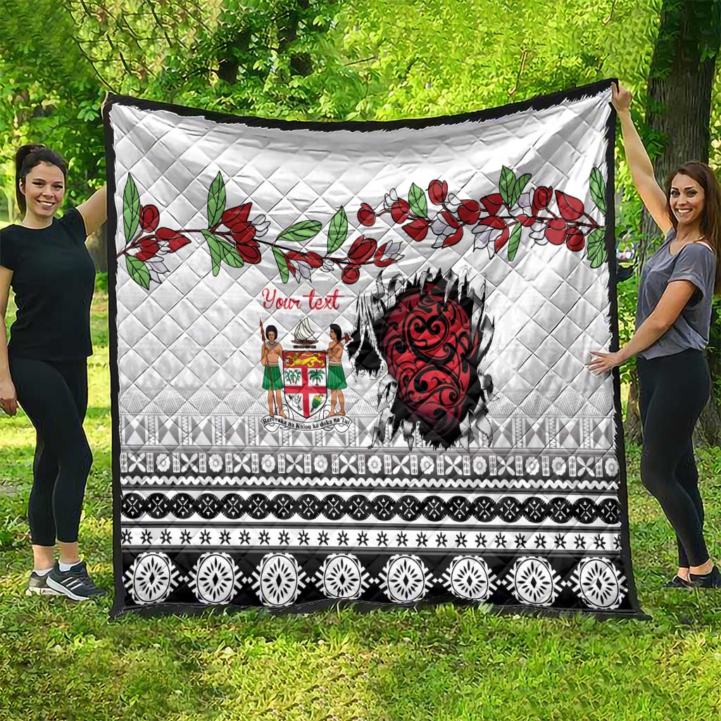 Fiji Heart Tribal Personalised Quilt Polynesian Patterns