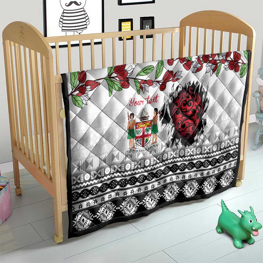Fiji Heart Tribal Personalised Quilt Polynesian Patterns