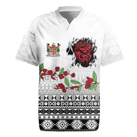 Fiji Heart Tribal Personalised Rugby Jersey Polynesian Patterns