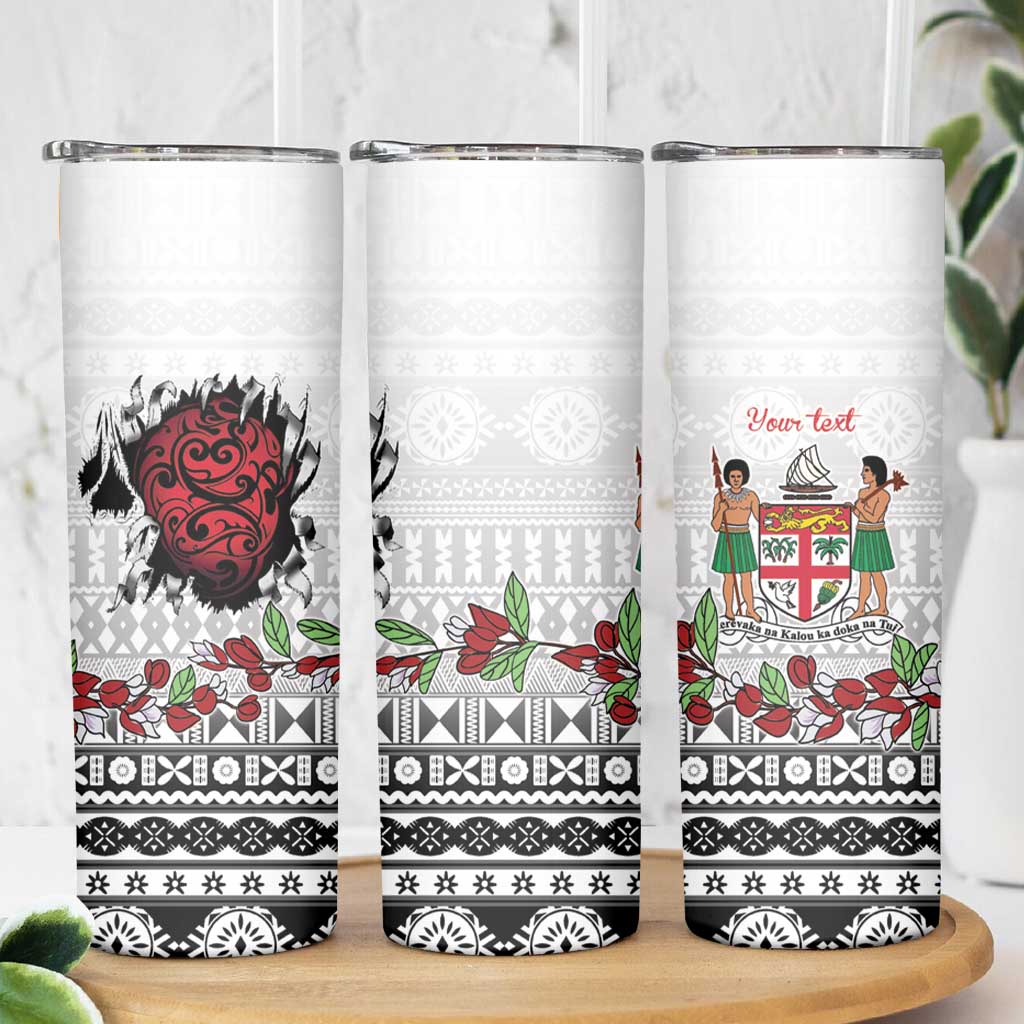 Fiji Heart Tribal Personalised Skinny Tumbler Polynesian Patterns
