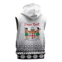 Fiji Heart Tribal Personalised Sleeveless Zip Hoodie Polynesian Patterns