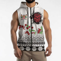 Fiji Heart Tribal Personalised Sleeveless Zip Hoodie Polynesian Patterns