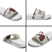 Fiji Heart Tribal Personalised Slide Sandals Polynesian Patterns
