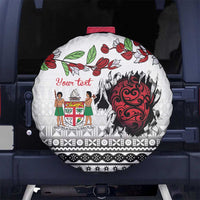 Fiji Heart Tribal Personalised Spare Tire Cover Polynesian Patterns