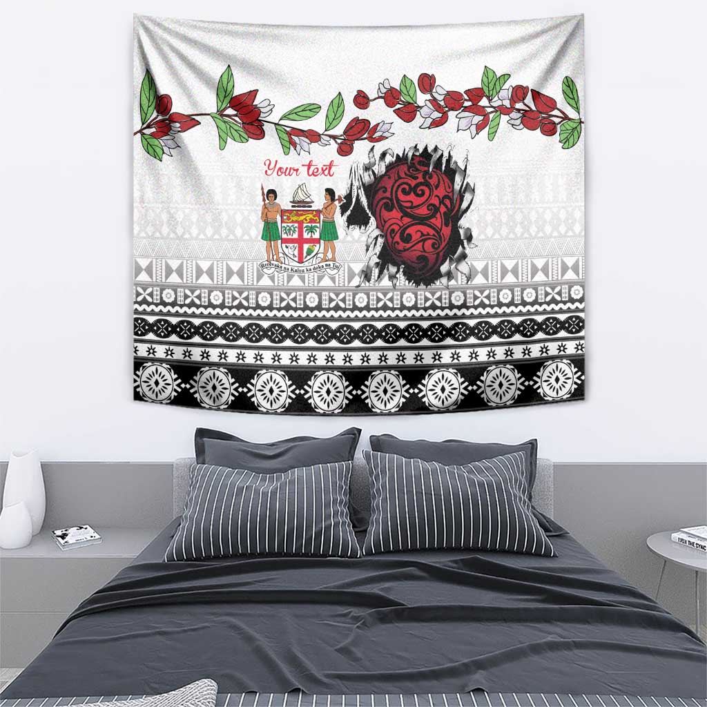 Fiji Heart Tribal Personalised Tapestry Polynesian Patterns