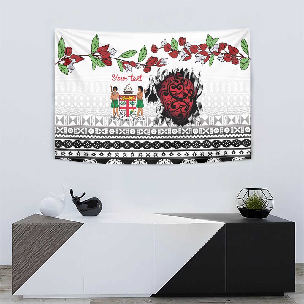 Fiji Heart Tribal Personalised Tapestry Polynesian Patterns