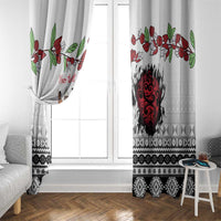 Fiji Heart Tribal Personalised Window Curtain Polynesian Patterns