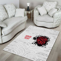 New Zealand Maori Heart Tribal Personalised Area Rug Polynesian Patterns LT9 - Polynesian Pride