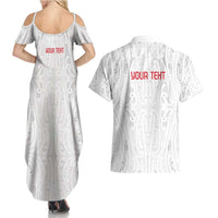 New Zealand Maori Heart Tribal Personalised Couples Matching Summer Maxi Dress and Hawaiian Shirt Polynesian Patterns