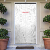New Zealand Maori Heart Tribal Personalised Door Cover Polynesian Patterns
