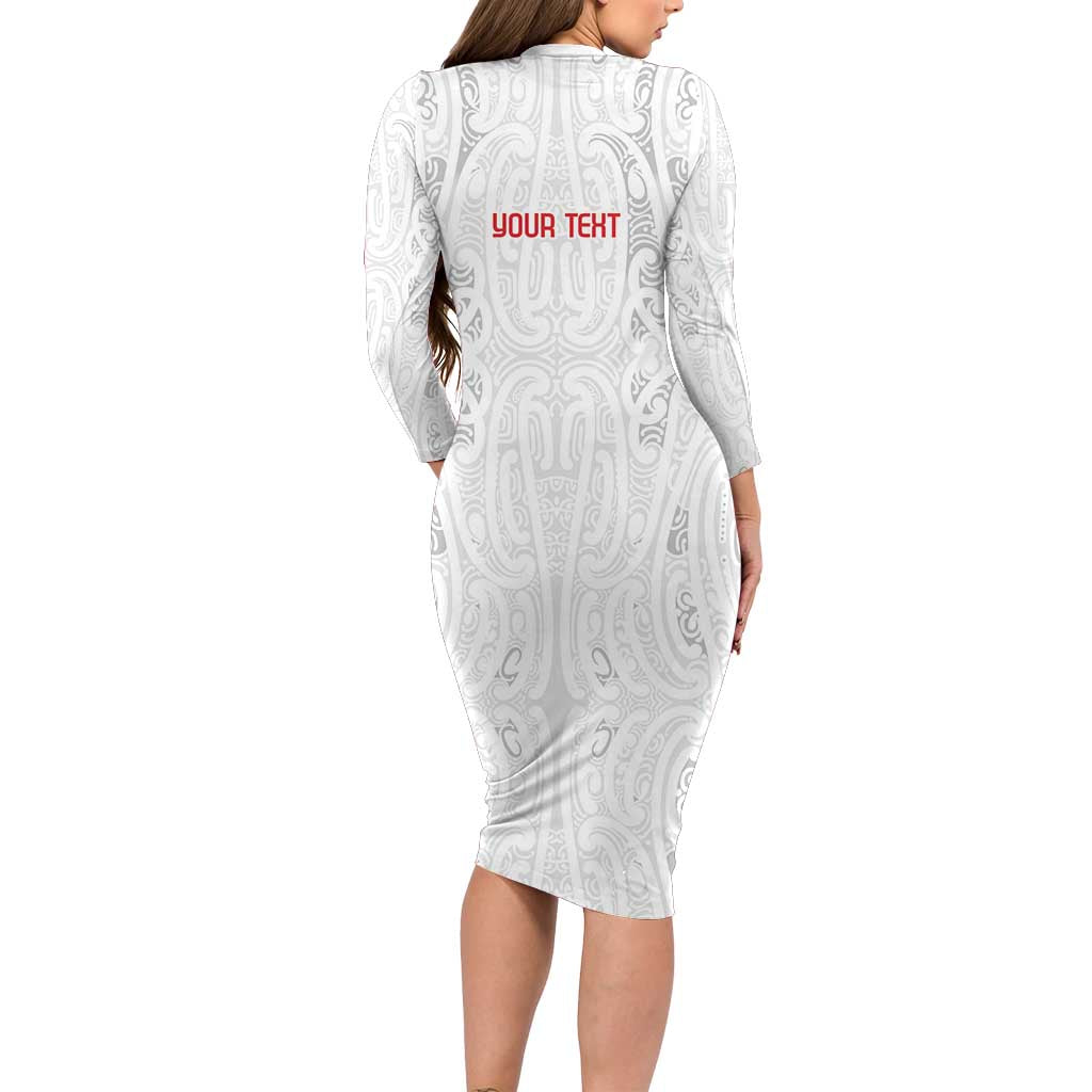 New Zealand Maori Heart Tribal Personalised Family Matching Long Sleeve Bodycon Dress and Hawaiian Shirt Polynesian Patterns