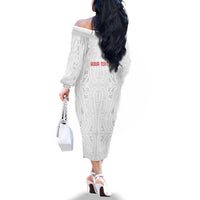 New Zealand Maori Heart Tribal Personalised Family Matching Off The Shoulder Long Sleeve Dress and Hawaiian Shirt Polynesian Patterns