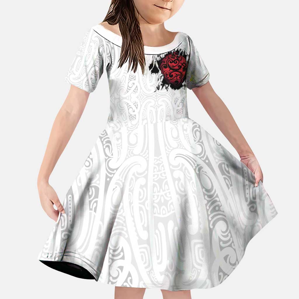 New Zealand Maori Heart Tribal Personalised Family Matching Summer Maxi Dress and Hawaiian Shirt Polynesian Patterns