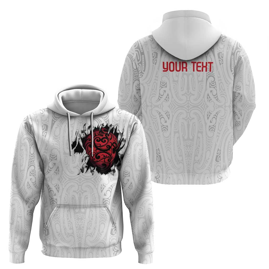 New Zealand Maori Heart Tribal Personalised Hoodie Polynesian Patterns