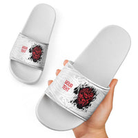 New Zealand Maori Heart Tribal Personalised Slide Sandals Polynesian Patterns