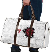 New Zealand Maori Heart Tribal Personalised Travel Bag Polynesian Patterns