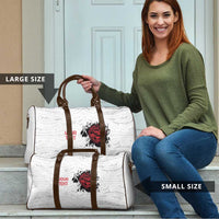 New Zealand Maori Heart Tribal Personalised Travel Bag Polynesian Patterns