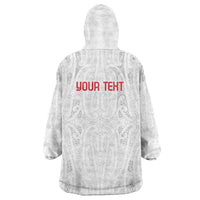 New Zealand Maori Heart Tribal Personalised Wearable Blanket Hoodie Polynesian Patterns LT9 - Polynesian Pride