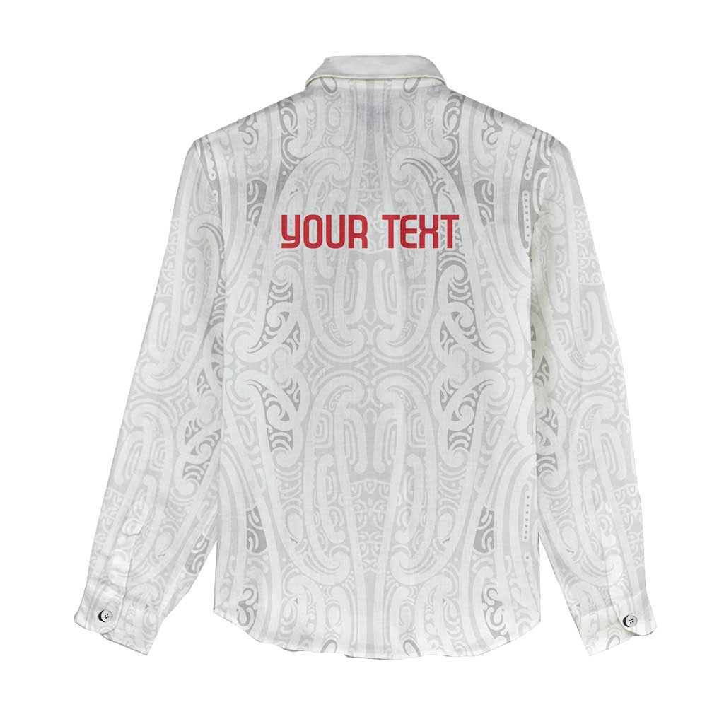 New Zealand Maori Heart Tribal Personalised Women Casual Shirt Polynesian Patterns
