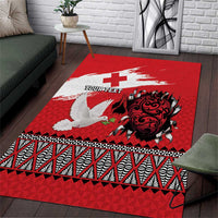Tonga Heart Tribal Personalised Area Rug Polynesian Patterns