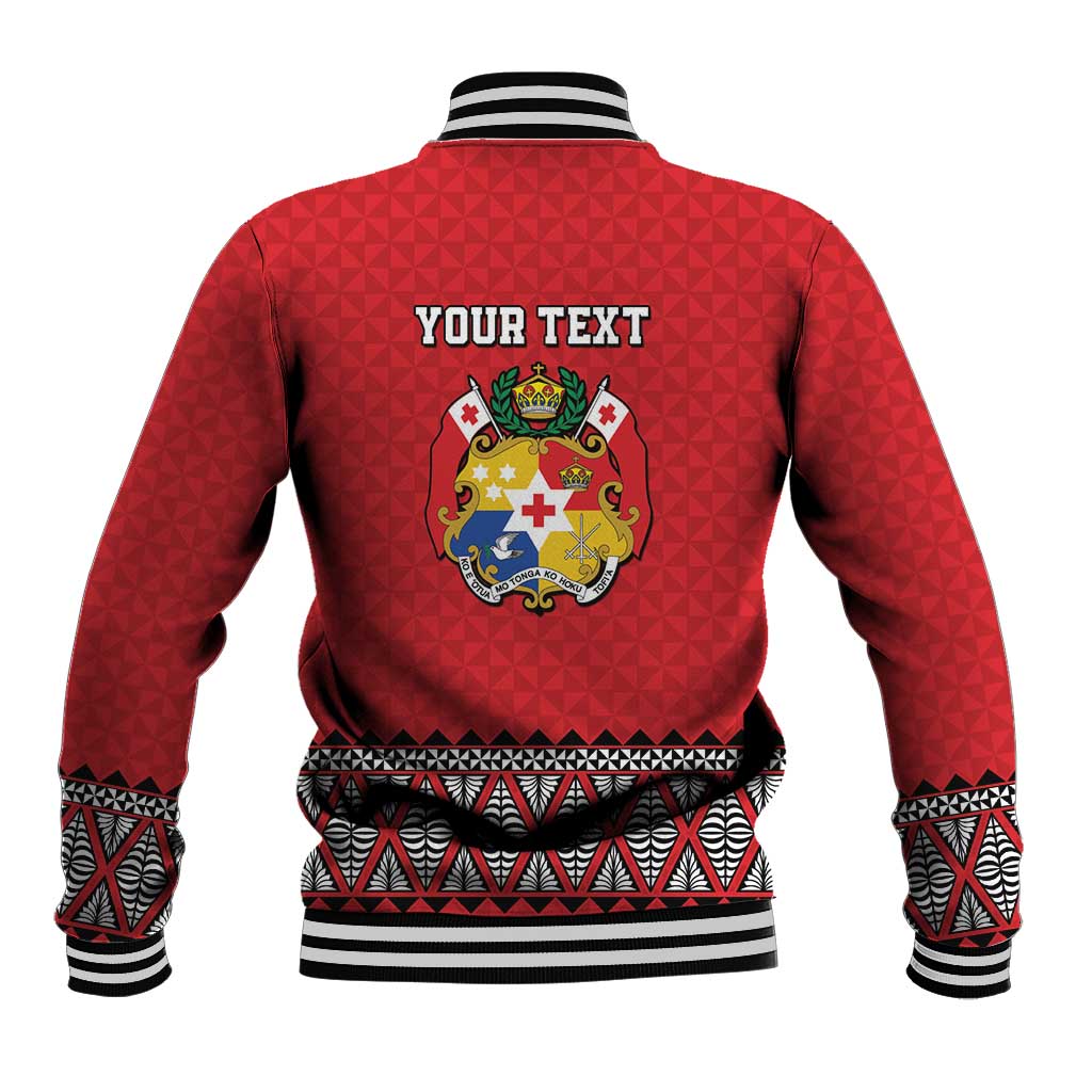Tonga Heart Tribal Personalised Baseball Jacket Polynesian Patterns