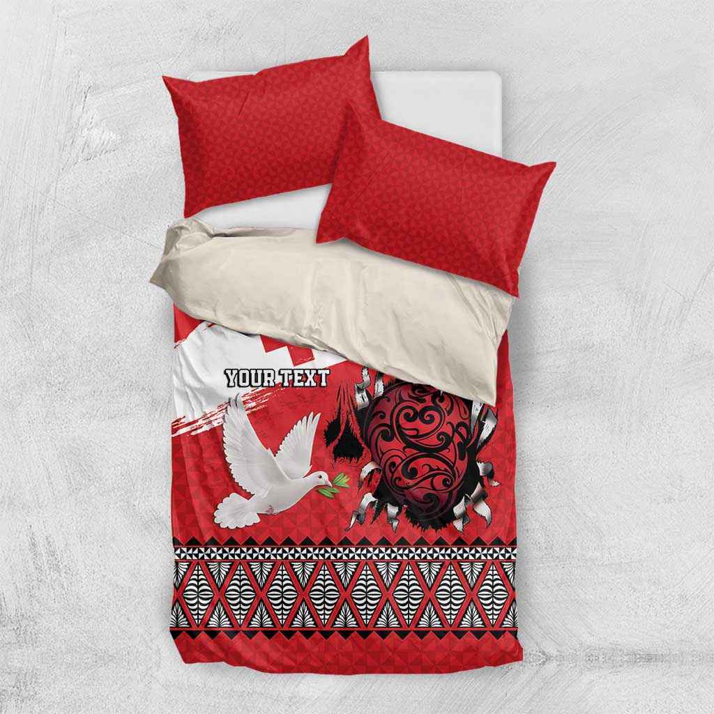 Tonga Heart Tribal Personalised Bedding Set Polynesian Patterns