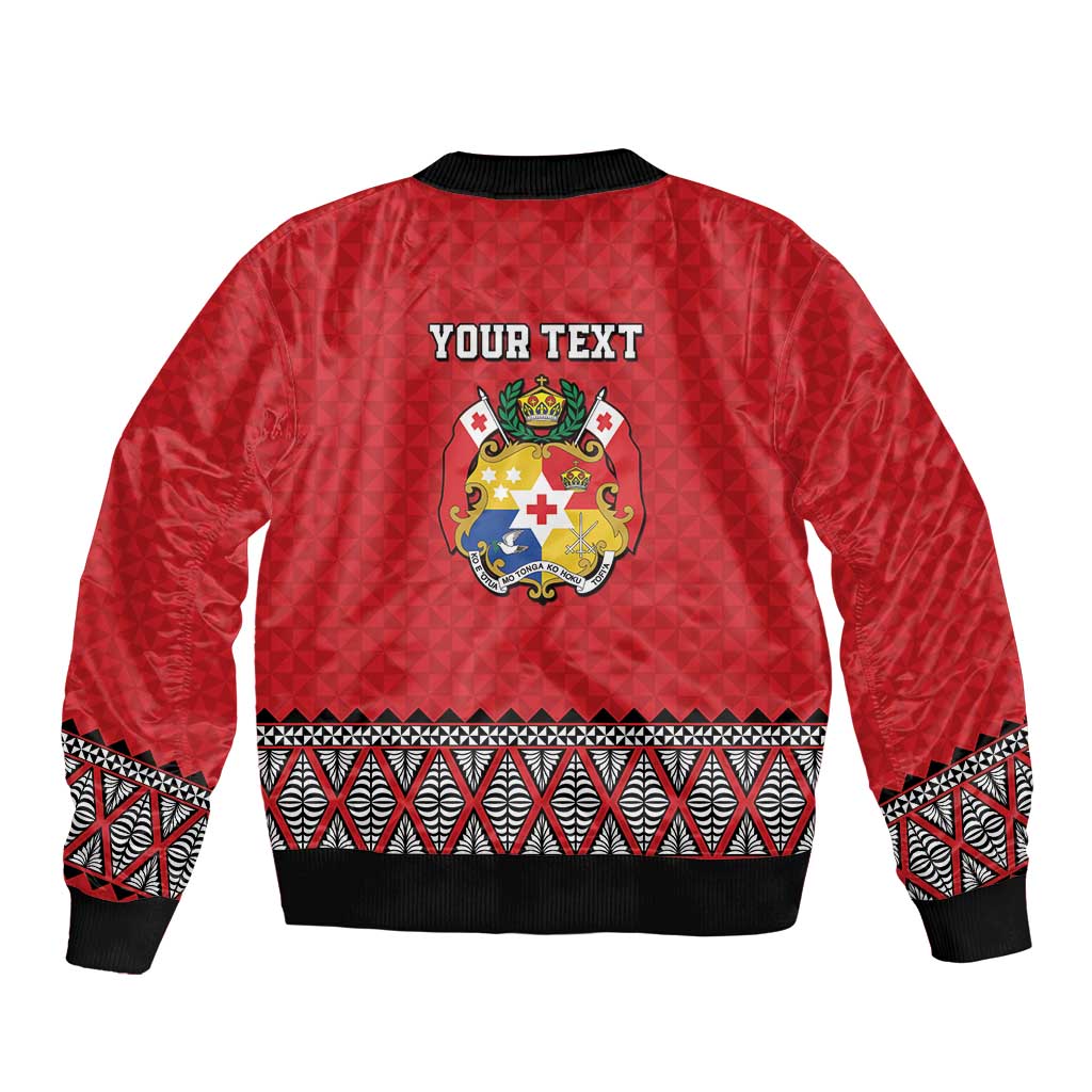 Tonga Heart Tribal Personalised Bomber Jacket Polynesian Patterns