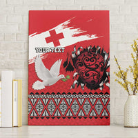 Tonga Heart Tribal Personalised Canvas Wall Art Polynesian Patterns