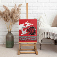 Tonga Heart Tribal Personalised Canvas Wall Art Polynesian Patterns