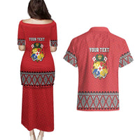 Tonga Heart Tribal Personalised Couples Matching Puletasi and Hawaiian Shirt Polynesian Patterns LT9 - Polynesian Pride