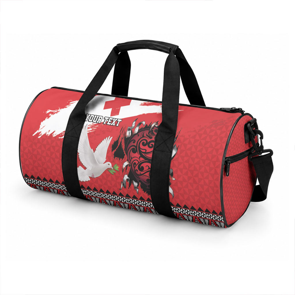 Tonga Heart Tribal Personalised Duffle Bag Polynesian Patterns LT9 - Polynesian Pride