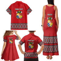 Tonga Heart Tribal Personalised Family Matching Tank Maxi Dress and Hawaiian Shirt Polynesian Patterns