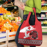 Tonga Heart Tribal Personalised Grocery Bag Polynesian Patterns