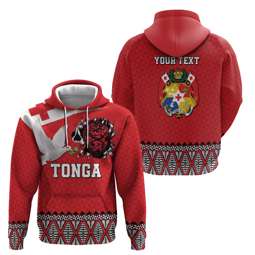 Tonga Heart Tribal Personalised Hoodie Polynesian Patterns