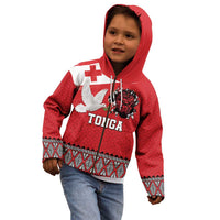 Tonga Heart Tribal Personalised Kid Hoodie Polynesian Patterns